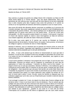 Lettre Ouverte Collège Simone Veil Mandres Les Roses(2)