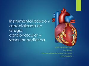 Instrumental Básico Y Especializados En Cirugía Cardiovascular Y