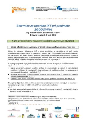 Zgodovina Smernice Ikt