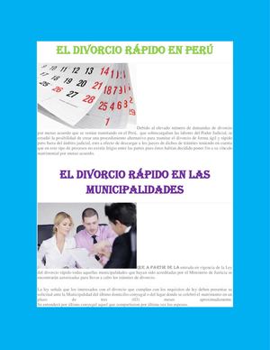 El Divorcio Rápido En Perú