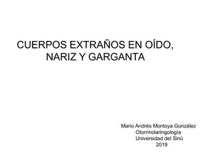 Cuerpos Extraños Otorrino