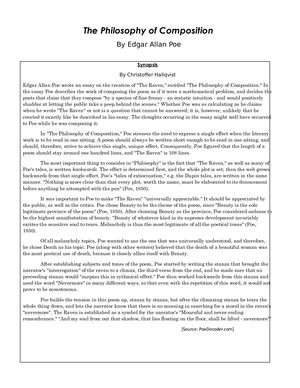 The Philosophy Of Composition Poe