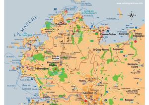 Carte de la Côte de Granit Rose