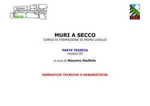 Scuola Trentina Pietra Secco 03 Normative Massimo Stoffella