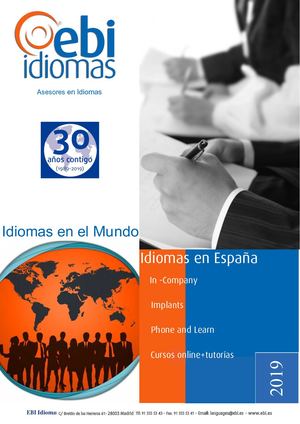 EBI  Idiomas -Dossier 2019 -.