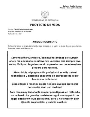 Proyecto De Vida
