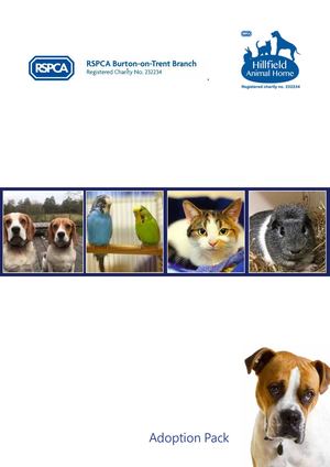 Rspca Hillfield Ebrochure