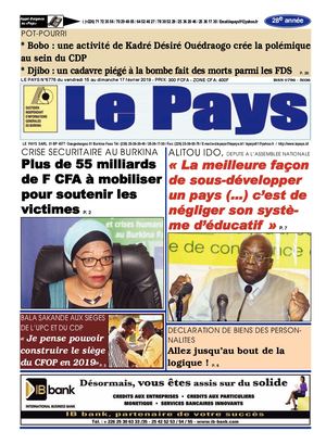 Le Pays Du 15 Au 17:02:2019