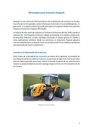 Recambios Para Tractores Pasquali