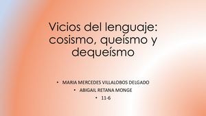 Vicios Del Lenguaje