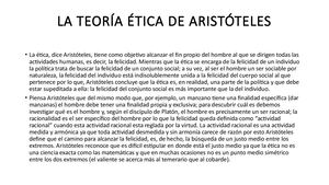 La Teoría ÉTica De Aristóteles