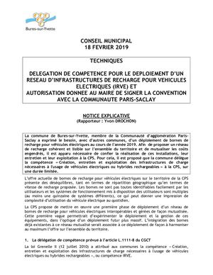 17- NOTICE+PROJETDELIB - Delegation De Competence IRVE