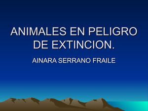 Animales En Peligro De Extincion