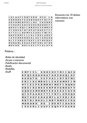 Delitos Informaticos Sopa De Letras
