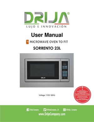 Sorrento 23L - Manual English - Drija