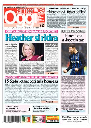 America Oggi 18 Febbraio 2019