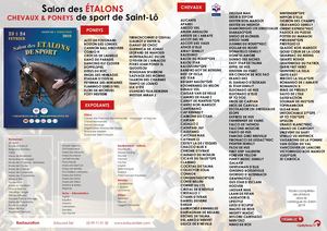 Salon des étalons de sport de Saint-Lô 2019 - Liste des étalons