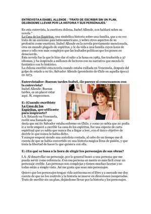 Entrevista a Isabel Allende