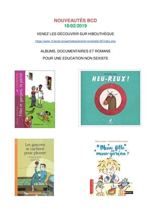 Nouveautés Bcd 2019 02 19