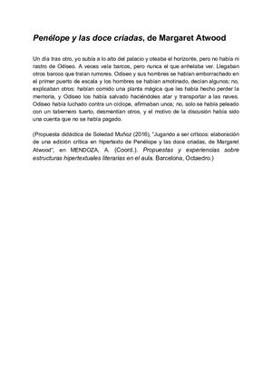 Penélope Y Las Doce Criadas, De Margaret Atwood