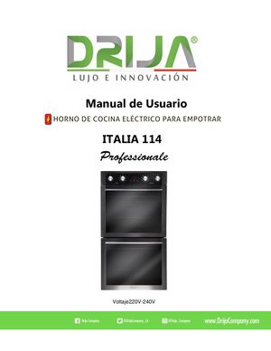 Italia 114 Professionale - Manual Español- Drija