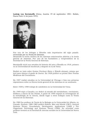 Ludwig Von Bertalanffy