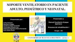 Soporte Ventilatorio En Paciente Adulto, Pediátrico Y Neonatal