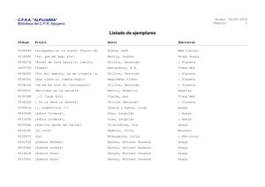 Listado De Ejemplares