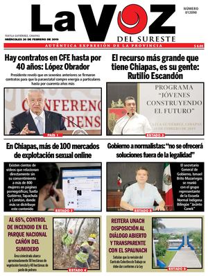 Diario La Voz del Sureste 20-02-2019