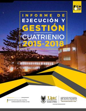 Informe Gestión Cuatrienio UPTC