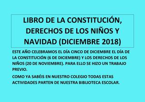 Libro De La Constitución, Derechos Y Navidad 2019