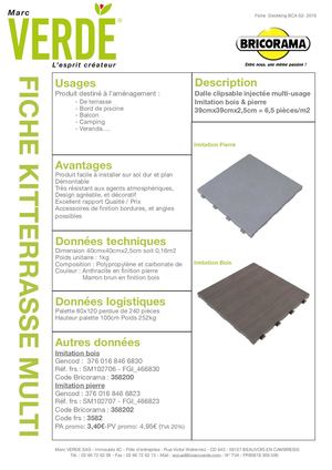 Fiche Tech Dalle Clipsable Bois Pierre Bricorama 2019 V2