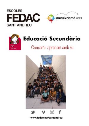 Proposta educativa d'ESO a FEDAC Sant Andreu