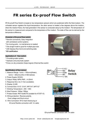Explosion Proof Gas air Flow Switches