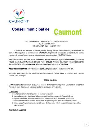 190130 Pv Conseil Municipal