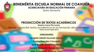 Revisar Y Reescribir Textos Académicos En La Formación Presentacion [5393]