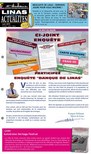 LinasActu 230 - Juin 2015 N°1