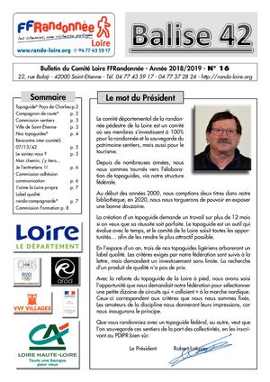 Balises 42 N° 16 2019