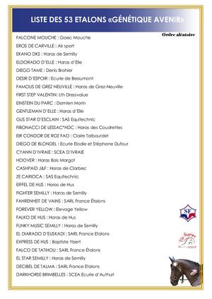 SALON DES ÉTALONS - Génétique Avenir