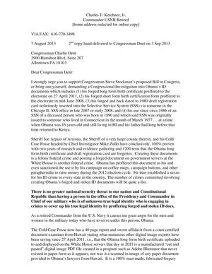 Letter To Congressman Charlie Dent of Pennsylvania 07 Aug 2013