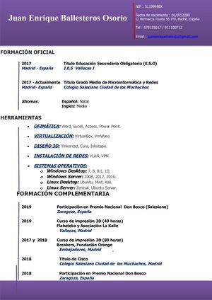 Cv Juan Enrique Ballesteros Osorio 2019