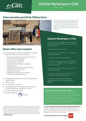 Guichet Numerique Ville  e-Citiz : plaquette