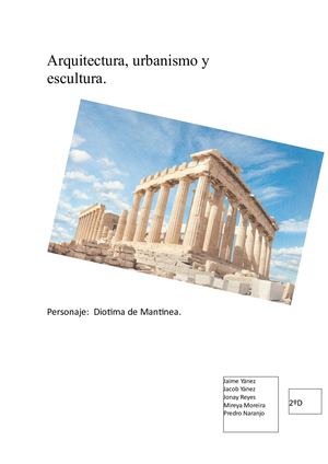 Arquitectura, urbanismo y escultura en Grecia
