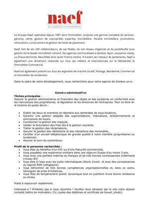 Gérant Administratif Ge 2018 Allemand Et Rem