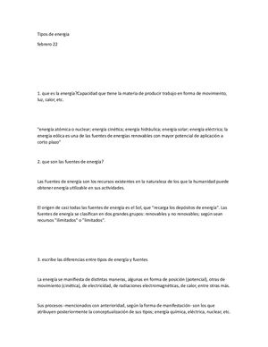 Tipos De Energia