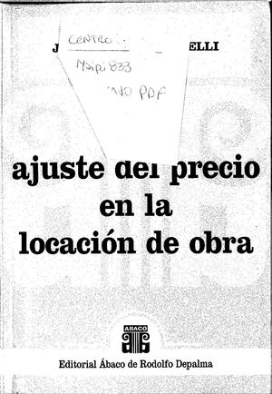 Ajuste del precio en la locación de Obra