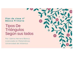 Plan De Clase 4to grado .Geometría.