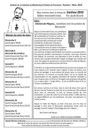 Journal paroissial mars 2019