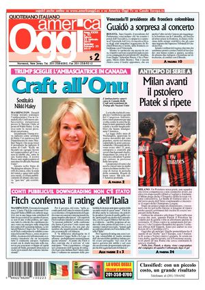 America Oggi 23 Febbraio 2019