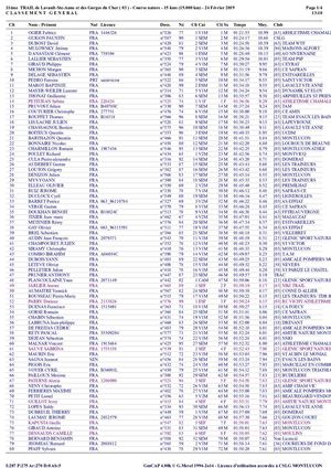 Trail Lavault 2019 - 15 Km